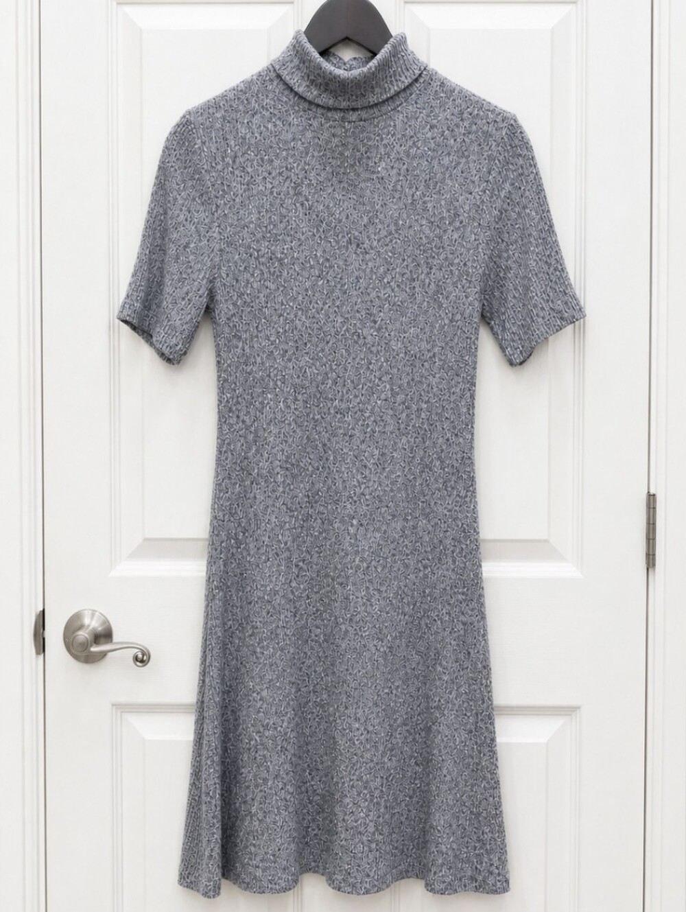 Forever 21 Heathered Gray Spandex Blend Turtleneck Dress Sz Lg